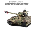 True Restoration RC Battle Tank Rotation Shot Turret Lift Barrel Simulation Recoil Sound LED Light Smoking Remote Control Tank 3