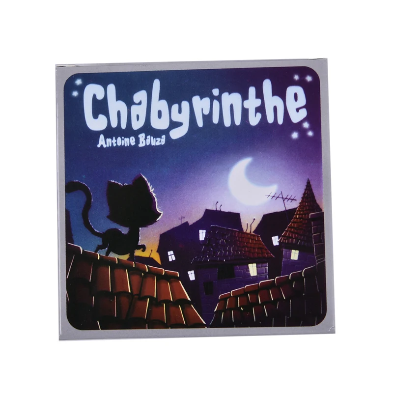 Chabyrinthe-juegos de mesa para niños, tarjetas de fiesta de gatito, bonito regalo, versión completa en inglés, 1 Juego