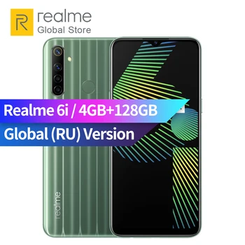 

realme 6i 6i Global Version Mobile Phone 4GB RAM 128GB ROM EU Plug Charger MTK Helio G80 5000mAh Dewdrop display 6.5" Smartphone