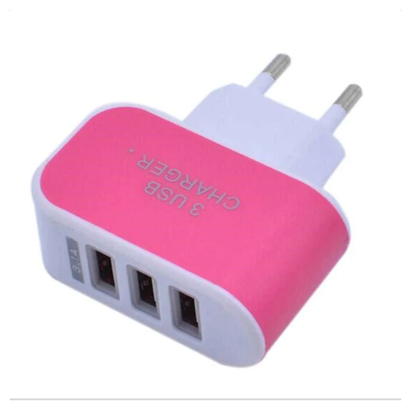 Зарядное устройство с 3 USB портами настенное электрическое зарядное для iPhone и