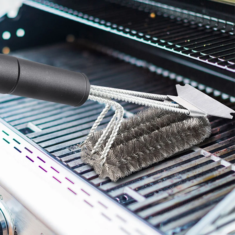 Brosse Grattoir Barbecue En Fil Métallique - Nettoyage Profond Grilles - 14.5 Pouces