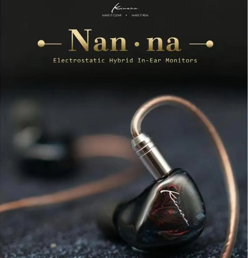 KINERA Nanna электростатического IEM 2 электростатические + 1DD 1BA гибридный 4 драйвера в ухо наушники с контактный
