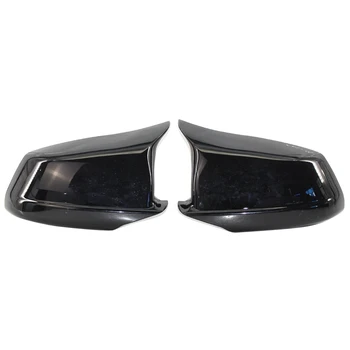 

NEW-New Bright Black Side Mirror Housing Cap Covers Fit for Bmw 5-Series F10 2010-2013