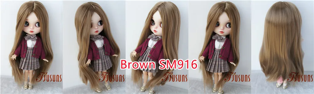 JD016 9-10inch 23-25cm 10-11inch BJD Wigs Long Parting Straight Doll Hair  Soft Synthetic Mohair Blythes Accessories