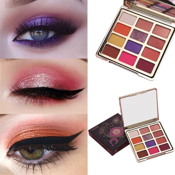 

12 Colors Shimmer Matte Eyeshadow Palette Smudge-proof Long Lasting Easy To Color Eye Shadow Powder Beauty Eyes H1