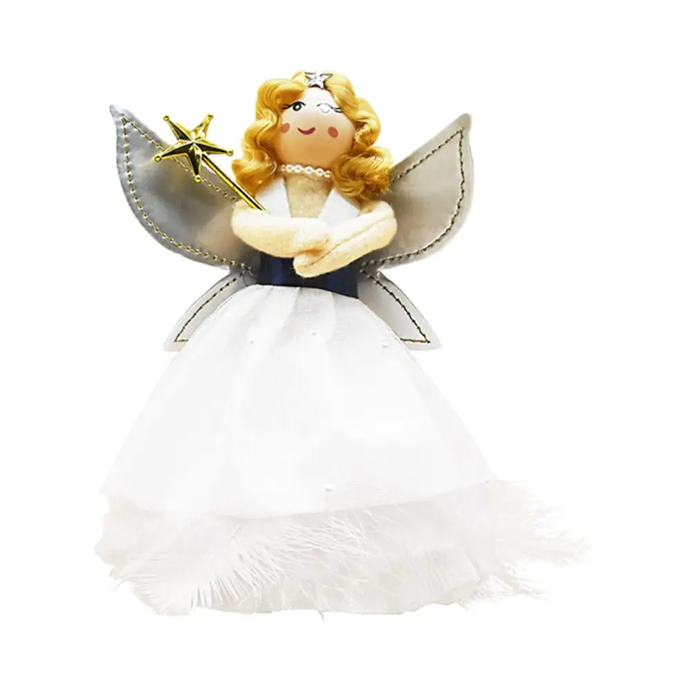 Ангел Рождественская елка верхнее украшение серебряное крыло Свадебная