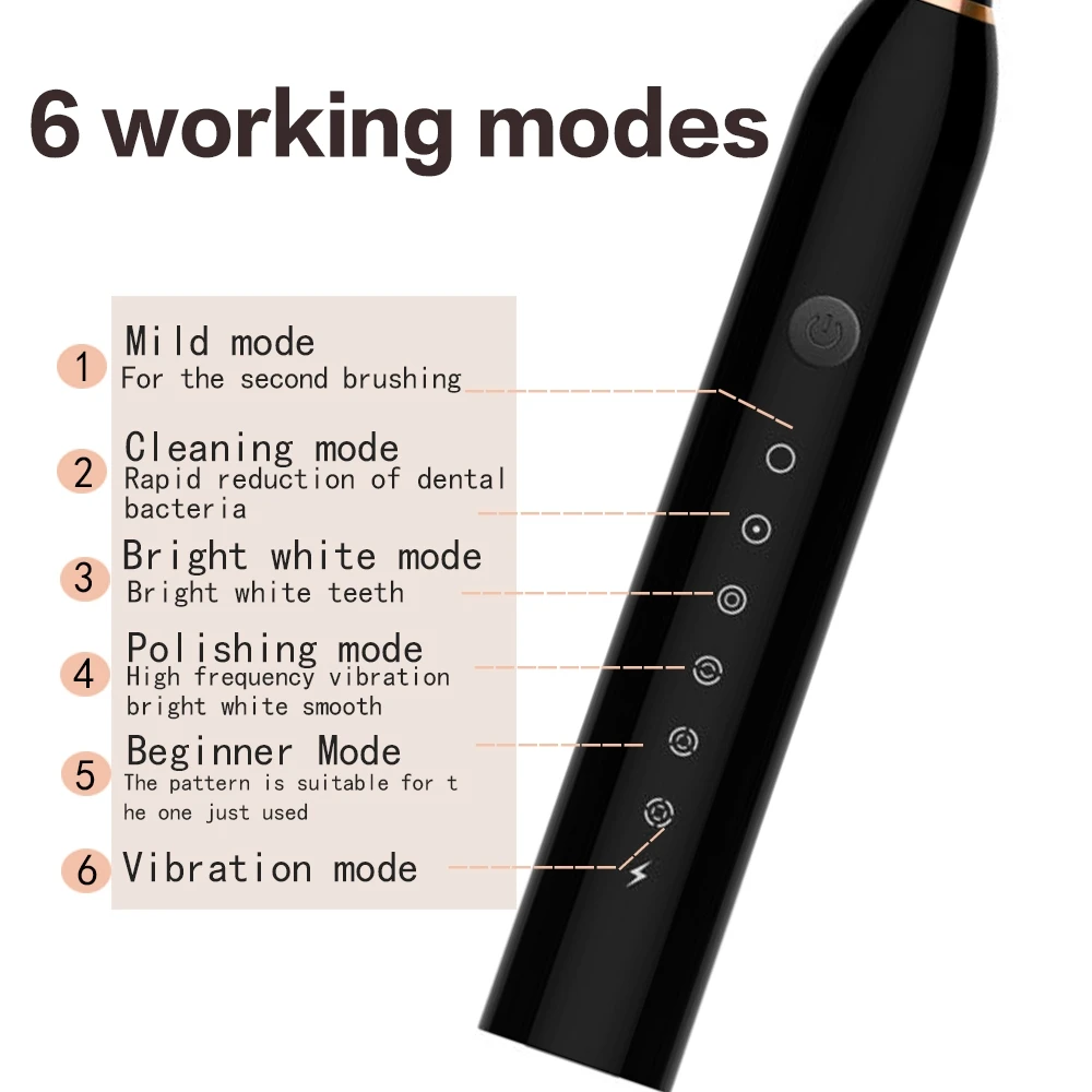 42000 time/min Sonic Electric Toothbrush Upgraded Adult ultrasonic Washable Electronic Whitening Tooth Brush USB Rechargeable 42000 time/min Sonic Electric Toothbrush Upgraded Adult ultrasonic Washable Electronic Whitening Tooth Brush USB Rechargeable