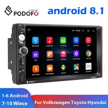 Podofo 2 Din Автомобильный Радио Мультимедиа Видео плеер 2 din " Wince/Android с gps Wifi Авторадио для Универсальный VW Toyota hyundai