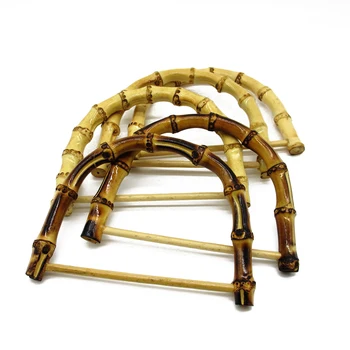 

1Pc D / Round shape Bamboo Handle for Handmade Handbag DIY Tote Purse Frame Making Bag Hanger