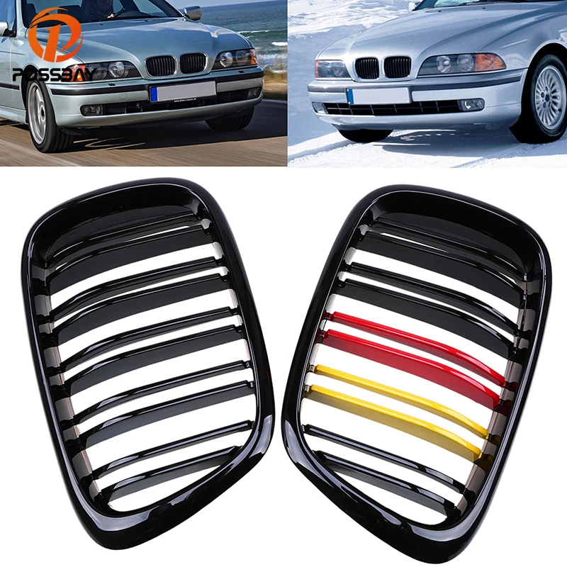 Posbay Передняя Центральная широкая решетка для почек гриль BMW 5 Series E39 528i/530d/530i Touring