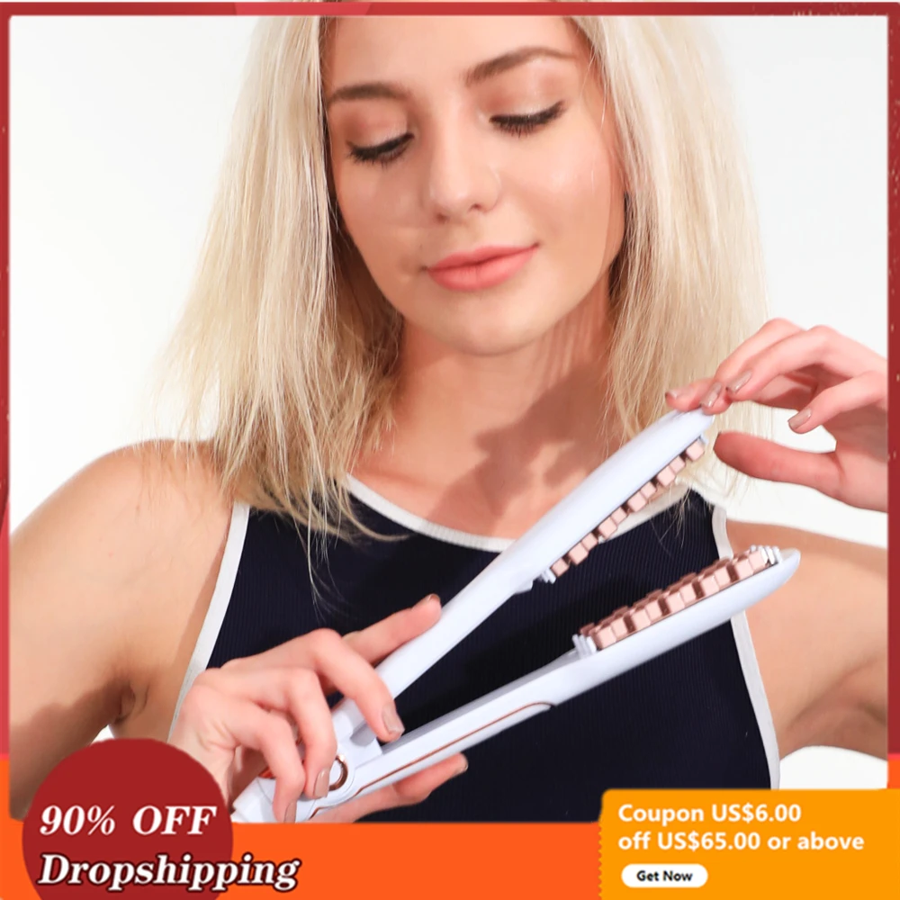 Пушистая плойка Модный классический стайлер утюжок для выпрямления волос