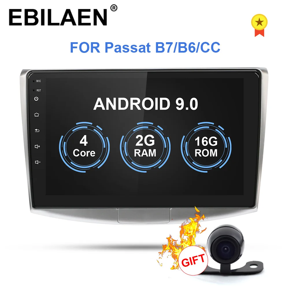 Prix Lecteur multimédia Autoradio EBILAEN pour VW Volkswagen Passat B7 B6 Magotan 2Din Android 9.0 Autoradio GPS Navigation DVR caméra