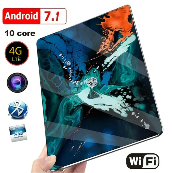 

2020 New 10 inch tablet pc Dual SIM 4G Phone Tablet WIFI Andriod 7.1 Ten Core 6G RAM+16/64/128G ROM Tablet Dual GPS Phone Pad