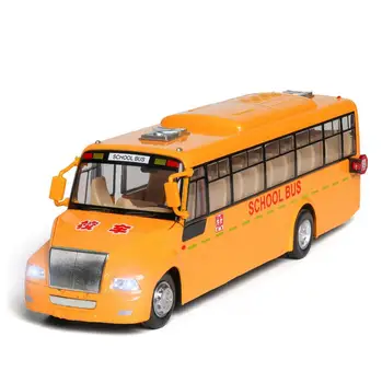 

1:50 Scale High Simulation Alloy Pull Back Yellow Model Car School Bus Model Toy Doors With Sound Light for Kids Toy V142