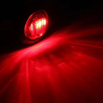 

12V Amber Red 3/4\"LED Bullet Light Smoked Round Side Marker Lights Water And Dust Resistant For Truck Trailer