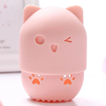 

Makeup Sponge Holder Soft Silicone Cosmetics Blender Powder Puff Drying Holder Case MH88
