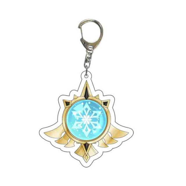Game Genshin Impact Keychain Eyes of God keychains Luminous Metal Keychains Genshin God Eyes Fashion Lanyard Cosplay Pendant