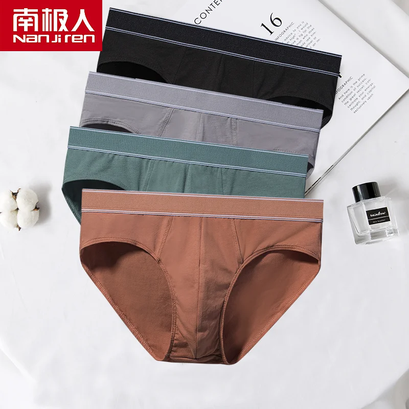 4Pcs/Lot New Men Briefs Cotton Underwear Men's Panties Underpants Male Comfortable Panties Sexy Men Shorts Man Bikini Briefs Hot