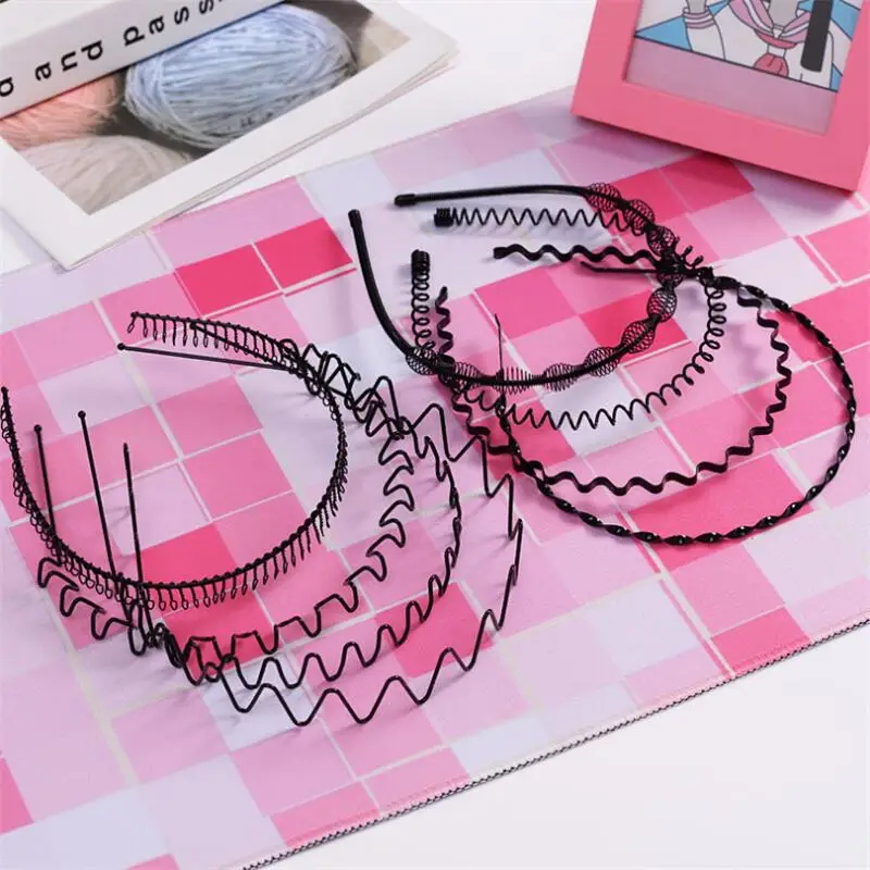 Fashion Black Wavy Hair Head Men Women Unisex Hoop Band Sport Headband Hairband Wear |