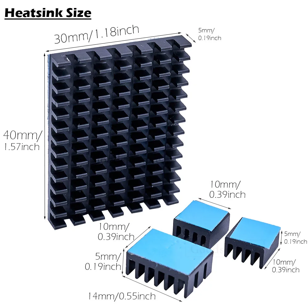Raspberry Pi 4 b Heatsink 4 Pieces for 4 Model B