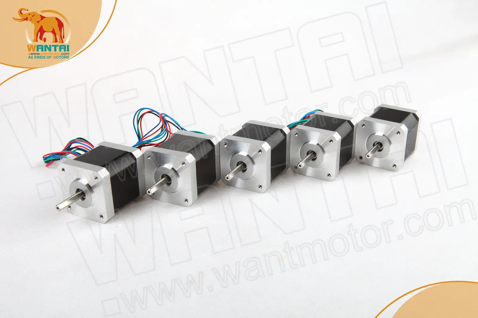 

5PCS Wantai 3D Reprap Printer Nema17 CNC Stepper Motor 40mm/5000g.cm, 75 Oz-in/ 1.5A CNC stepper motor stepping motor 2 phases
