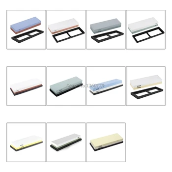 

Kitchen Sharpening Grindstone Set Kit Stone Double Sided Grit -Double Sided Whetstone For Knives With Rubber Base Dropship