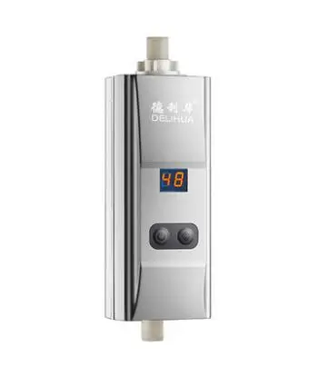 220v silver Для домашнего использования мгновенный безрезервуарный электрический водонагреватель кран для душа ванна нагреватель Нижняя вода поток входящей воды нагреватель 1 шт - Цвет: 220v silver