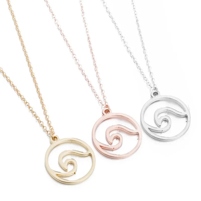 Женское богемное ожерелье Jisensp с кулоном и волной ювелирное изделие из