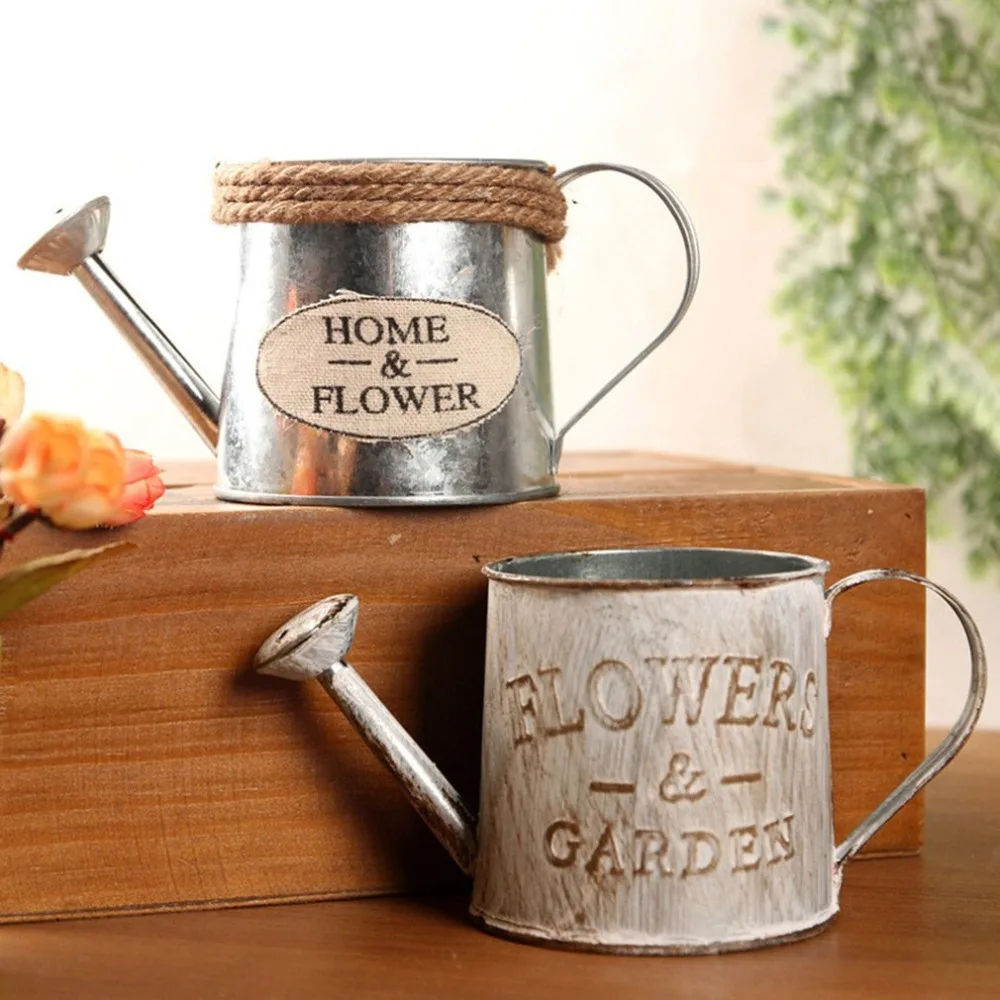 Unique Design Iron Combination Pots Planter Basket Vase Flower Pot Succulent Plant Mini Cactus Desk Office Home Decor Gift
