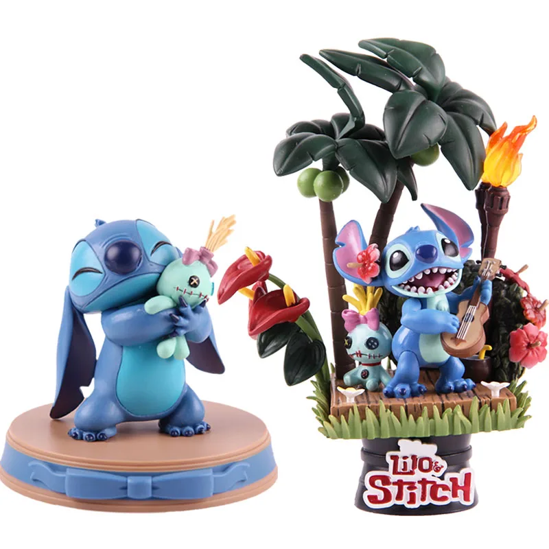 Lilo & Stitch Scrump счастье момент/Гавайи праздник времени статуя фигурка ПВХ Аниме Фигурка Коллекционная модель игрушки