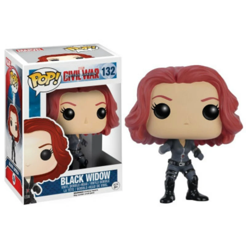 Funko pop Marvel Мстители Железный человек Капитан Америка Тор Черная Вдова Халк Локи модель человека-паука оригинальная коробка игрушки на день рождения - Цвет: 132 with box