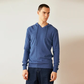 

knitted hoodies wool pollover men winter casual breathable full sleeves male rabbit fur soft high quality men's fashion clothing