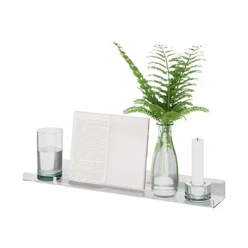 

Clear Acrylic Book Photo Display Rack Holder Wall Mount Shelf Bathroom Organizer bedside