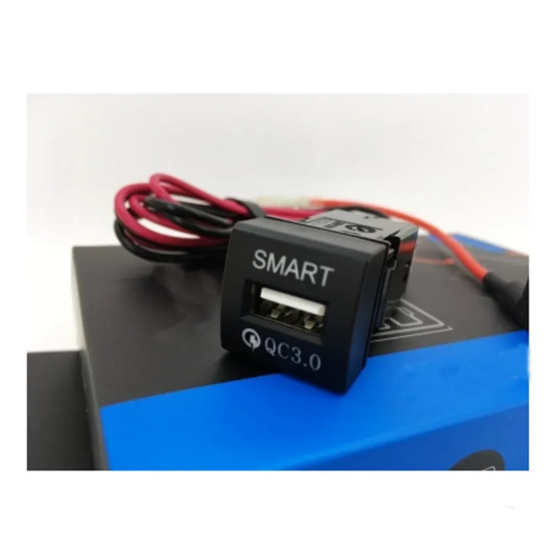 Автомобильное зарядное устройство USB разъем QC 3 0 Быстрая зарядка для Toyota Prado 2018