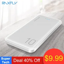 RAXFLY 10000 мАч power Bank для всех мобильных телефонов Dual USB портативный зарядный внешний аккумулятор Ультра тонкое зарядное устройство power bank for xiaomi повербанк внешний аккумулятор пауэр банк powerbank