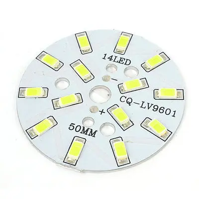 50-60LM 7W 14 светодиодов 5730 SMD белый+ 48 мм Круг алюминиевая основа PCB пластина
