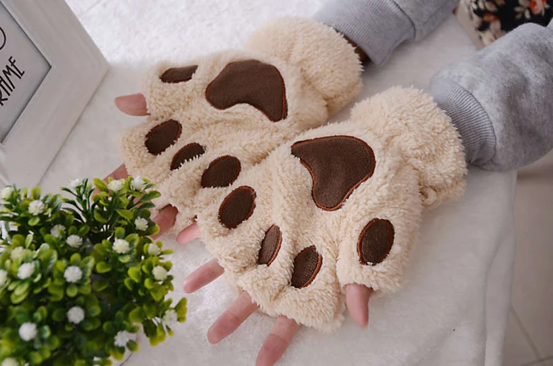 Fluffy Cat Paw Gloves - 30 - Kawaii Mix