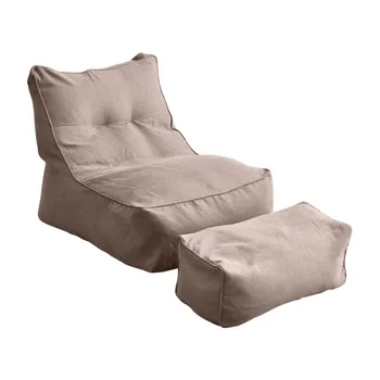 

Bean Bag Pedal Slipcover Solid Lazy Sofa Cover Pouf Washable Home Soft Living Room Lounger Seat Bedroom All Seasons Protective