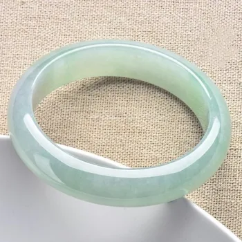 

Natural Burmese Jadeite 54-64mm Light Color Bracelet Elegant Princess Jewelry Send Mom to Girlfriend