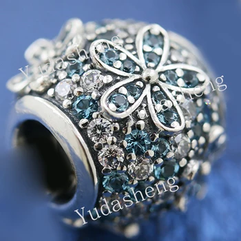 

YUDASHENG 1: 1 High Quality Jewelry Teal Daisy Flower Charm Bead DIY Bracelet Necklace