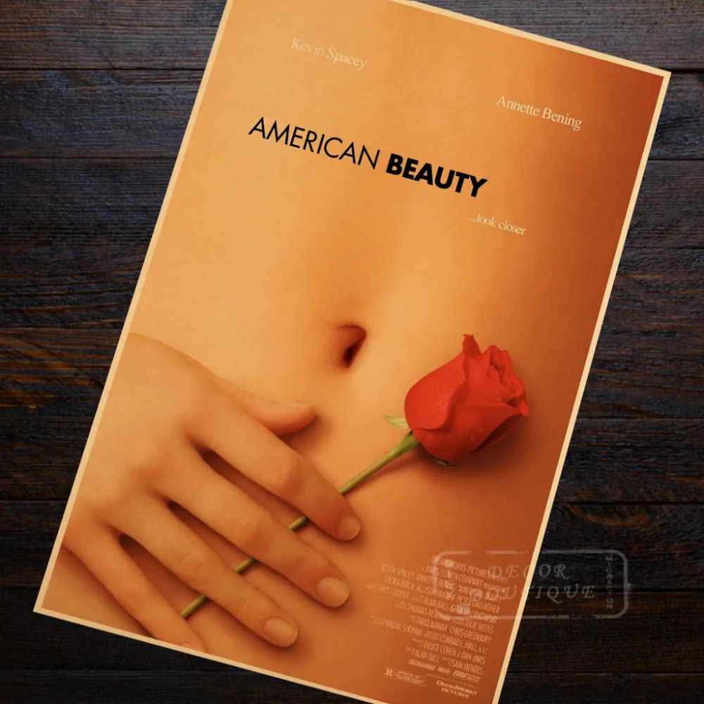 Американская красавица Роза Обнаженная кино девушка мейнстрим винтажный постер