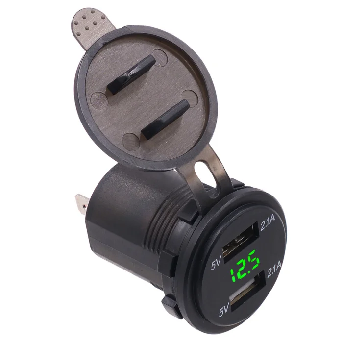 USB зарядное устройство 4.2A двойной порт с вольтметр светодиодный цифровой дисплей Водонепроницаемый для машины, лодки, мотоцикла NR