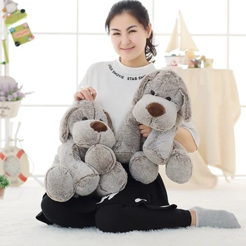 

Explosion software lying dog doll sleeping pillow plush toy super soft down cotton stuffed dog doll car sofa bed cushion cervica