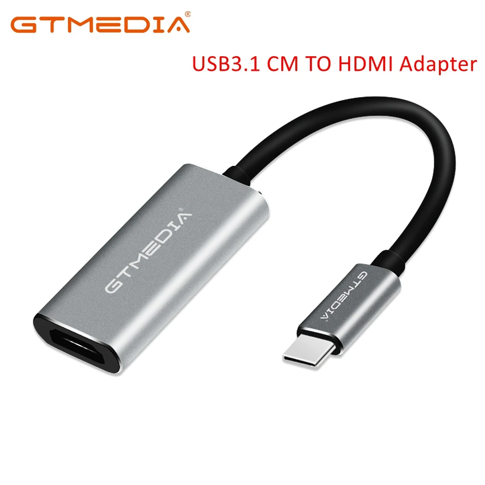 GTMEDIA usb USB Type-C к hdmi кабель адаптер 4k 30hz 3 1 HDMI конвертер Папа-мама для ПК компьютер ТВ