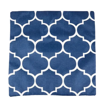 

New Geometric Pillow Case Car Bedroom Sofa Waist Throw Cushion Cover Home Decor dark blue