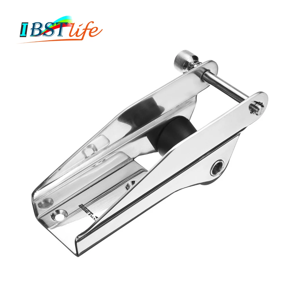 

Stainless Steel 316 Heavy Bow Anchor Roller Fixed Anchor Fairlead Marine Boat Docking Nylon Roller Spring Loaded Pin Prevent