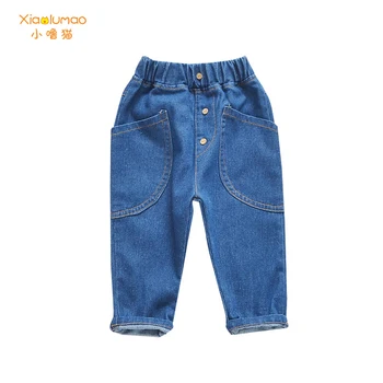 

Brand Kids Cartoon Trousers Pant Fashion Girls Jeans Children Boys Hole Jeans Kids Fashion Denim Pants Baby Jean warm