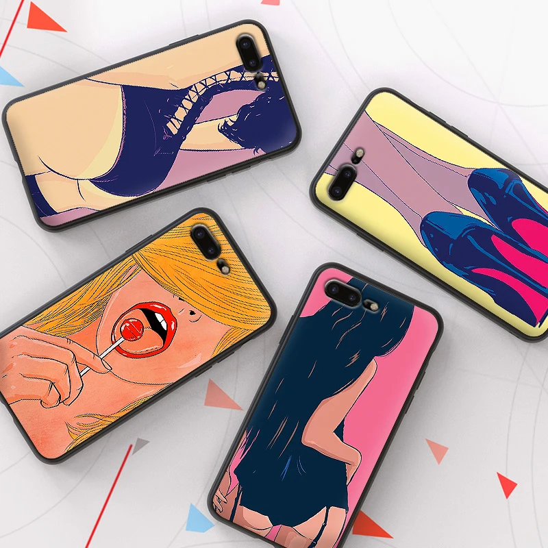 Сексуальное искусство для iPhone 6 6S 7 8 Plus X XS XR Max 5 5S TPU мягкая защитная задняя крышка