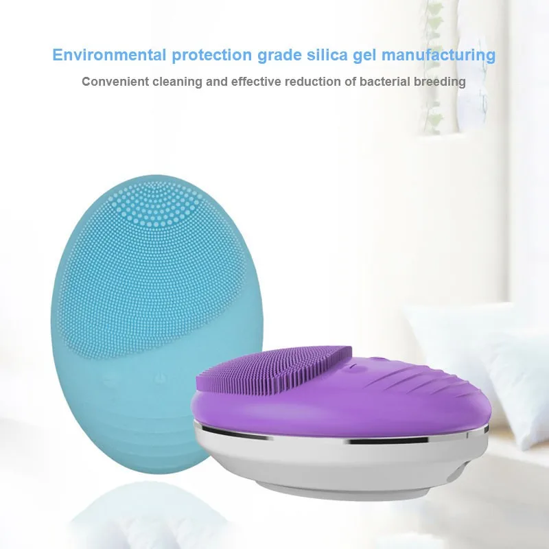 

Ultrasonic Silicone Face Cleansing Brush Electric Cleanser Electric Facial Cleanser Cleansing Skin Deep Washing Massage Brush