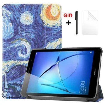 

Case For Huawei MatePad T8 Cover Kobe2-L03 KOB2-L09 Funda Slim Magnetic Folding Stand Shell Capa Coque +film+pen